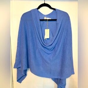 Minnie Rose Ruana Poncho Cotton New With Tags